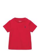 Cotton Jersey Crewneck Tee Tops T-Kortærmet Skjorte Red Ralph Lauren Baby