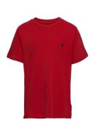 Cotton Jersey Crewneck Tee Tops T-Kortærmet Skjorte Red Ralph Lauren Kids