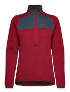 Kamphaug Knitted W Half Zip Brick/Orion Blue Xl Sport Sweatshirts & Hoodies Fleeces & Midlayers Red Bergans