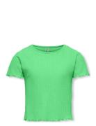 Kognella S/S O-Neck Top Noos Jrs Tops T-Kortærmet Skjorte Green Kids Only