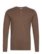 Sdvinton Tee Ls Tops T-Langærmet Skjorte Brown Solid