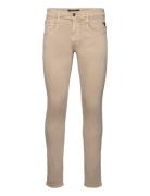 Anbass Trousers Slim Hyperflex Colour Xlite Bottoms Jeans Slim Cream Replay