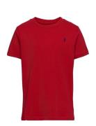 Cotton Jersey Crewneck Tee Tops T-Kortærmet Skjorte Red Ralph Lauren Kids