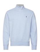 Luxury Jersey Quarter-Zip Pullover Tops Sweatshirts & Hoodies Sweatshirts Blue Polo Ralph Lauren