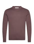 Slhtown Merino Coolmax Knit Crew Noos Tops Knitwear Round Necks Brown Selected Homme