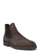 Slhblake Suede Chelsea Boot Noos Støvlet Chelsea Boot Brown Selected Homme