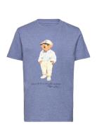 Polo Bear Cotton Jersey Tee Tops T-Kortærmet Skjorte Blue Ralph Lauren Kids