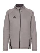 Hmlcima Xk Zip Jacket Woman Sport Sweatshirts & Hoodies Fleeces & Midlayers Grey Hummel