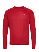Men Core Running T-Shirt L/S Sport T-Langærmet Skjorte Red Newline