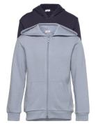 Sweat Jacket W. Hood  Tops Sweatshirts & Hoodies Hoodies Blue Minymo