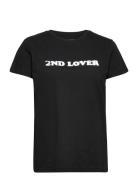2Nd Lover Tops T-shirts & Tops Short-sleeved Black 2NDDAY