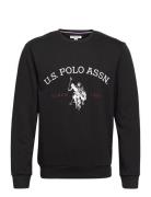 Uspa Sweatshirt Brant Men Tops Sweatshirts & Hoodies Sweatshirts Black U.S. Polo Assn.