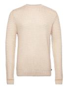 Emilio Knit O-Neck Tops Knitwear Round Necks Cream Clean Cut Copenhagen