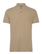 Dunda Overdyed Slim Polo S\S Tops Polos Short-sleeved Khaki Green G-Star RAW