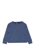 Rib Jersey T-Shirt W. Ls Tops T-shirts Long-sleeved T-Skjorte Blue Copenhagen Colors