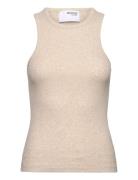 Slfanna O-Neck Tank Top Noos Tops T-shirts & Tops Sleeveless Beige Selected Femme