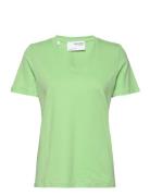 Slfessential Ss V-Neck Tee Noos Tops T-shirts & Tops Short-sleeved Green Selected Femme