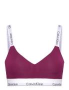 Lght Lined Bralette  Lingerie Bras & Tops Soft Bras Tank Top Bras Purple Calvin Klein