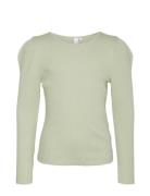 Vmlavender Ls Top Girl Noos Tops T-shirts Long-sleeved T-Skjorte Green Vero Moda Girl