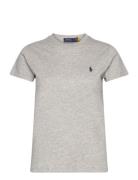 Cotton Jersey Crewneck Tee Tops T-shirts & Tops Short-sleeved Grey Polo Ralph Lauren