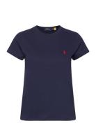 Cotton Jersey Crewneck Tee Tops T-shirts & Tops Short-sleeved Blue Polo Ralph Lauren