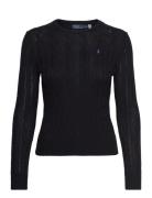 60/2X12 Pima Cotton-Lsl-Plo Tops Knitwear Jumpers Black Polo Ralph Lauren