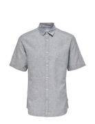 Onscaiden Life Ss Solid Linen Shirt Noos Tops Shirts Short-sleeved Blue ONLY & SONS