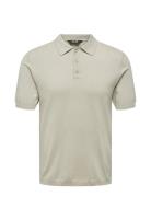 Onswyler Life Reg 14 Ss Polo Knit Noos Tops Knitwear Short Sleeve Knitted Polos Beige ONLY & SONS