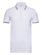 Polo Shirt With Contrast Piping Tops Polos Short-sleeved White Lindbergh