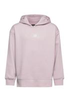 Nb Essentials Graphic Bb Fleece Hoodie Sport Sweatshirts & Hoodies Hoodies Pink New Balance