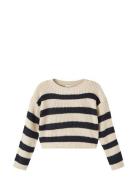 Nkfriony Ls Boxy Short Knit Pb Tops Knitwear Pullovers Multi/patterned Name It