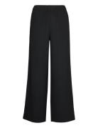 Slftinni-Relaxed Mw Wide Pant N Noos Bottoms Trousers Wide Leg Black Selected Femme