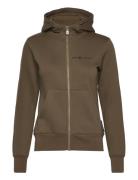 W Gale Logo Zip Hood Sport Sweatshirts & Hoodies Hoodies Khaki Green Sail Racing