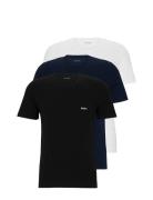 Tshirt Rn 3P Classic Tops T-Kortærmet Skjorte Navy BOSS