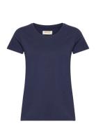 Mmarden Organic O-Ss Tee Tops T-shirts & Tops Short-sleeved Navy MOS MOSH