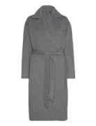 Wool-Blend Wrap Coat Outerwear Coats Winter Coats Grey Polo Ralph Lauren