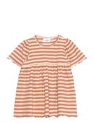 Tnsfro Rib S_S Dress Dresses & Skirts Dresses Casual Dresses Short-sleeved Casual Dresses Orange The New