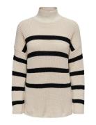 Onlbella Life Ls High Neck Nca Knt Tops Knitwear Jumpers Beige ONLY