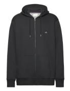 Reg Shield Full Zip Hoodie Tops Sweatshirts & Hoodies Hoodies Black GANT