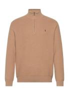 32/2 Cotton-Lsl-Plo Tops Knitwear Half Zip Jumpers Beige Polo Ralph Lauren