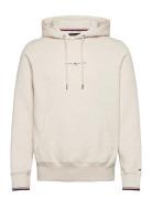 Tommy Logo Tipped Hoody Tops Sweatshirts & Hoodies Hoodies Beige Tommy Hilfiger