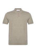 Slhberg Ss Knit Polo Noos Tops Knitwear Short Sleeve Knitted Polos Khaki Green Selected Homme