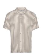 Jjjeff Resort Stripe Shirt Ss Relaxed Tops Shirts Short-sleeved Beige Jack & J S