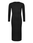 Nlflunne Ls Long Slim Dress Dresses & Skirts Dresses Casual Dresses Long-sleeved Casual Dresses Black LMTD