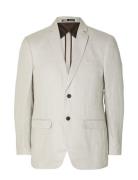 Slhregular-Will Linen Blz Noos Suits & Blazers Blazers Single Breasted Blazers Cream Selected Homme