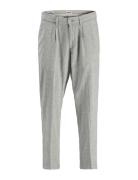 Jpstbill Jjcairo Tapered Linen Ble Jnr Bottoms Trousers Grey Jack & J S