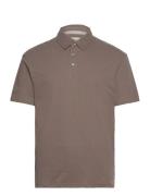 Jprcc Soft Linen Blend Ss Polo Tops Polos Short-sleeved Brown Jack & J S