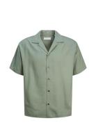 Jprccaaron Tencel Resort Shirt S/S Ln Tops Shirts Short-sleeved Green Jack & J S