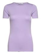 Cc Heart Sofia Short Sleeve Blouse Tops T-shirts & Tops Short-sleeved Purple Coster Copenhagen