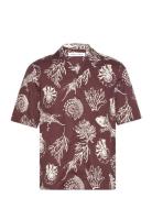 Saoscar Ax Shirt 10527 Designers Shirts Short-sleeved Brown Samsøe Samsøe